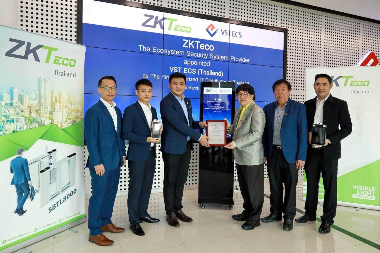 ZKTeco Thailand cooperates with VST ECS to expand The Smart Security Platform throughout Thailand